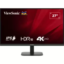 VIEWSONIC Monitor 27 VA2708-4K-HD, 3840 x 2160, 4K UHD, IPS, 4ms, 60 Hz, 2 x HDMI, DP, HDR10, Crni