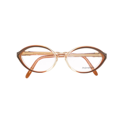 Yves Saint Laurent Pre-Owned - 1990s clear frame glasses - women - Brown