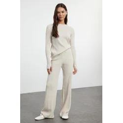 Trendyol Stone Basic Finger Detailed Knitwear Bottom-Top Set