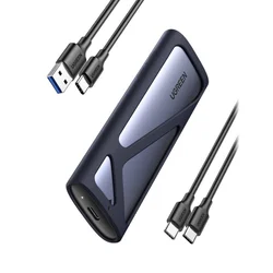 Ugreen Ohišje za SSD-disk M.2 z vmesnikom USB 3.2 Gen 2 SuperSpeed USB 10 Gbps, sivo
