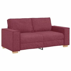 Vidaxl Dvosed vinsko rdeč 180x78x84 cm blago