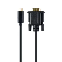 GEMBIRD A-CM-VGAM-01 Adapter USB-C na VGA-M, 2 m, Blister, Crni