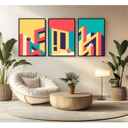 WALLXPERT Dekorativna uramljena MDF slika (3 komada) Mp3 00104 21 x 30