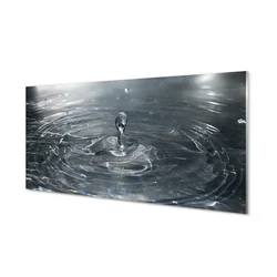 tulup.si Slika na steklu Water drop splash 120x60 cm 4 obešalnika