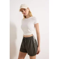 Trendyol Milla ženska majica Thmss26Ts00003, Ecru-Ecru