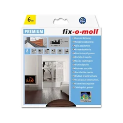 TESNILNI TRAK FIX-O-MOLL samolepilni gumi E profil 6m/9mm/4mm, rjavi