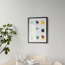 RÖDALM Ram za 9 slika, crna, 46x61 cm
