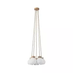 Luster na sajli LOOMIS 5xE27/15W/230V 130 cm bež/hrast