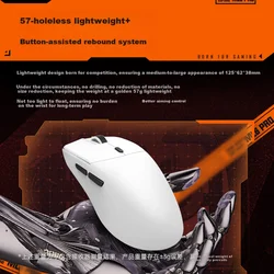 ThundeRobot Bežični gaming miš, 2.4GHz, Bluetooth, USB, Beli