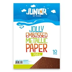 Junior jolly embossed metallic paper papir met. relj. a4 250g10k - odaberite nijansu braon ( 136210 )