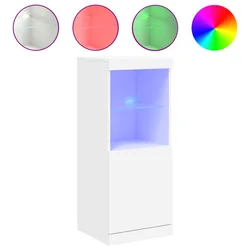 Komoda s LED svjetlima bijela 41x37x100 cm