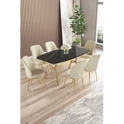 Hanah Home Trpezarijski set, 7 komada, Svetlozeleni