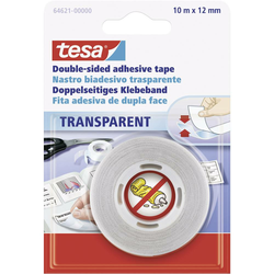 TESA Obostrana ljepljiva traka Tesa, 64621, (D x Š) 10 m x 12 mm, polipropilen (PP), proziran