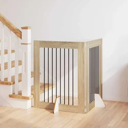 Vrata za pse s postoljem 2 pcs Hrast sonoma 80 x 100 cm