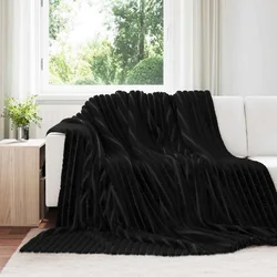 Pokrivači za bacanje 6 pcs Crna 270 x 240 cm Runo