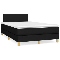 vidaXL vidaXL Box spring postelja z vzmetnico črna 120x190 cm blago, (21111913)