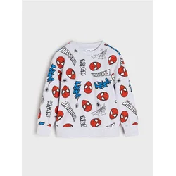 Sinsay - Dukserica crewneck Spider-Man - svetlo siva