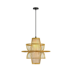 Immax 08254L - Luster na lanku PINCHOS 1xE27/40W/230V prečnik 45 cm bambus