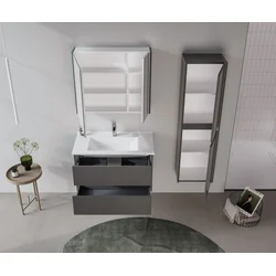HANAH HOME Kupatilski ormarić sa umivaonikom i ogledalom (2 komada) Arno 85 784