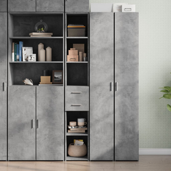 Visoka komoda boja betona 30x42,5x185 cm od konstruiranog drva