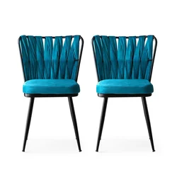 Hanah Home Kusakli 228 V2 Stolica, 2 komada, Plava