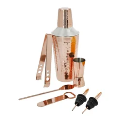 Cocktail set, 7 pieces, stainless steel, Copper - BarCraft