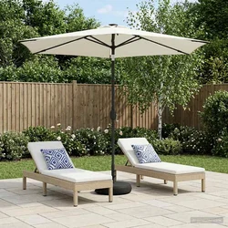 Suncobran za vrt s LED svjetlima i postoljem 270 x 270 cm