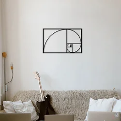 Wallity Zidna dekoracija Golden Ratio, 53x35 cm, 1.2mm, Crna
