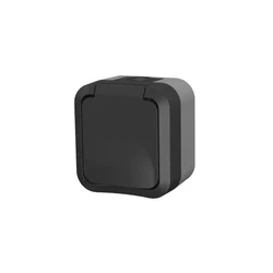 Aqua Pro enojna nadometna ozemljena vtičnica IP55 grafitno siva 60324