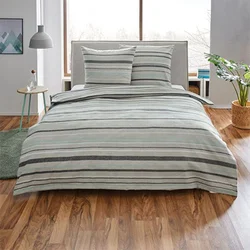 Komplet Jorganska navlaka + 2 jastučnice, Flanel, Double, Svetlosiva