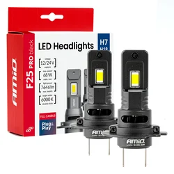 Led sijalica za auto F25 Pro Black Full Canbus H7 H18 maks.68W Amio