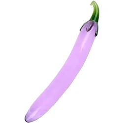 Stekleni dildo Mr. Eggplant (19 cm)