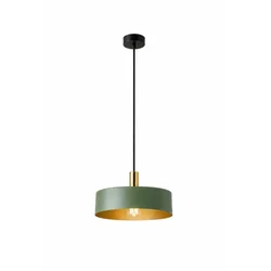 Luster na sajli HAKI 1xE27/60W/230V zelena/crna/sjajni hrom