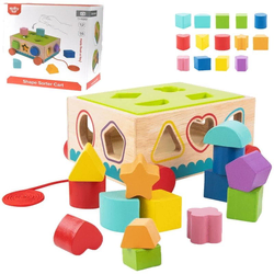 TOOKY TOY Sortiranje oblika Vuci-guraj kolica