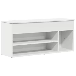 Klupa za cipele bijela 102x30,5x45 cm izrađeno drvo