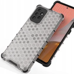 Honeycomb pancirna futrola sa silikonskim okvirom za Samsung Galaxy A72 4G - Prozirna KP10260
