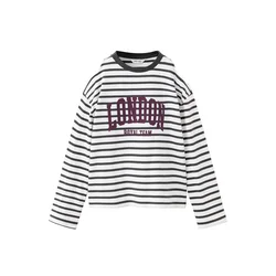 MANGO KIDS Majica LONDON antracit/robida/bela