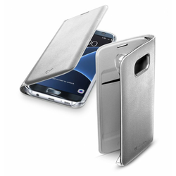 Cellular Line preklopna zaštita za uređaj Samsung Galaxy S7E: srebrna s poklopcem za bateriju