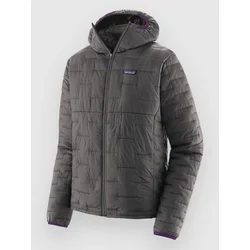 Patagonia Micro Puff moški pulover s kapuco forge grey