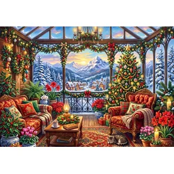 Alipson Puzzle - Puzzle Božič sredi gora - 1 000 kosov