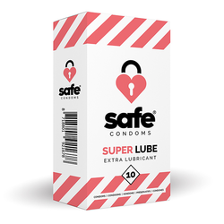 Kondomi Safe - Super Lube, 10 kos