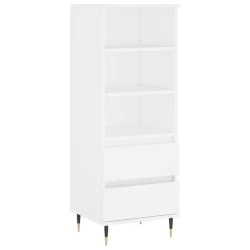Visoka komoda bijela 40 x 36 x 110 cm od konstruiranog drva