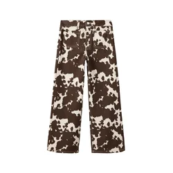 MANGO KIDS Kavbojke WIDEV ecru/temno rjava