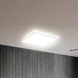 B.K. Licht LED-panel Eki, 29 x 29 cm, bel, Step-dim, Backlight, 4.000K - Študija/pisarna - Plastika