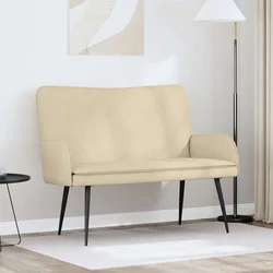 Sofa za dvije osobe Krem 115 x 61 x 87 cm Tkanina