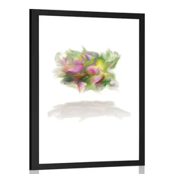 Plakat s paspartujem neobičajna abstraktnost barv - 60x90 black