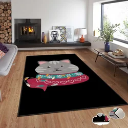 Conceptum Hypnose Tepih sa novogodišnjim motivima Asr-Crpt-42, Pravougaoni, 100x180 cm, Crni