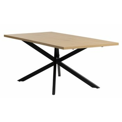 Trpezarijski sto NORTOFT 95x200 boja divlj. hrasta/crna