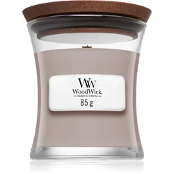 Woodwick Sacred Smoke dišeča sveča z lesenim stenjem 85 g