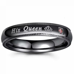 Prsten His Queen - Crna / 52mm KP32132